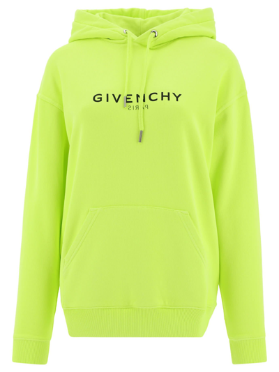 Shop Givenchy Reverse Hoodie In Fluo Yellow