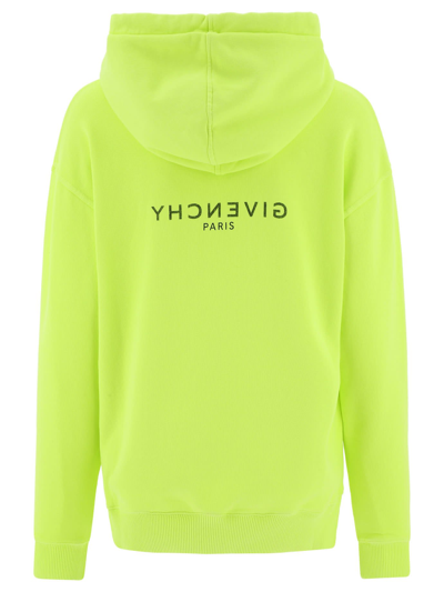 Shop Givenchy Reverse Hoodie In Fluo Yellow