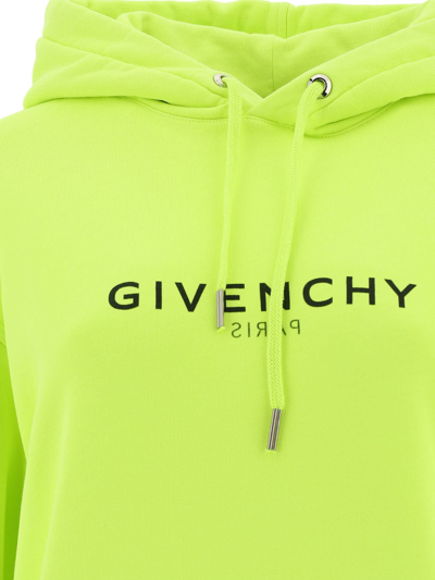Shop Givenchy Reverse Hoodie In Fluo Yellow