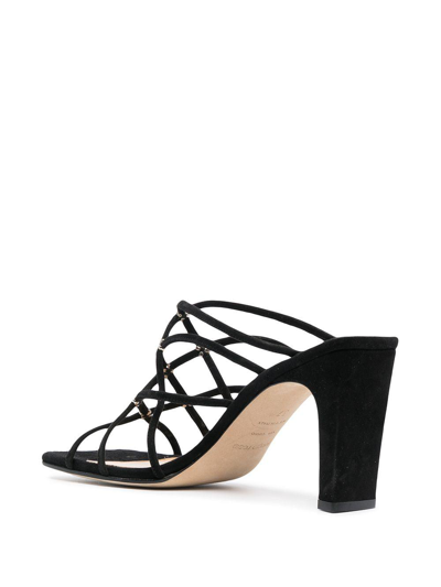 Shop Sergio Rossi Crossover Strap Sandals In Black