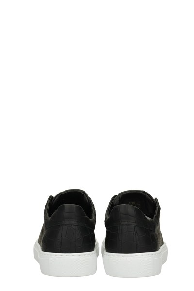 Shop Hide & Jack Sneakers In Black Leather In Blkwht