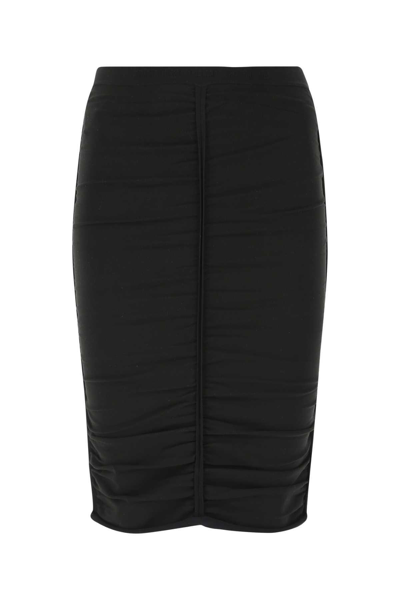 Shop Alexander Wang High-rise Ruched Midi Skirt