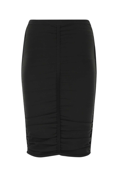 Shop Alexander Wang High-rise Ruched Midi Skirt