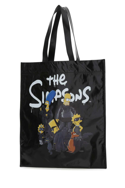 Shop Balenciaga X The Simpsons M Shopper Medium Tote Bag In Black