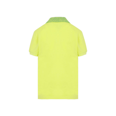 Shop Bottega Veneta Buttoned Short-sleeved Polo Shirt In Kiwi