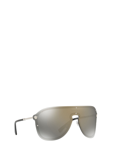 Shop Versace Eyewear Ve2180 Silver Sunglasses