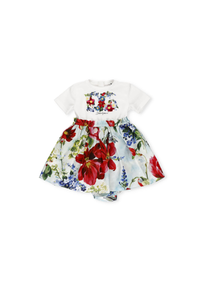 Shop Dolce & Gabbana Dress With Floral Print In Variante Abbinata