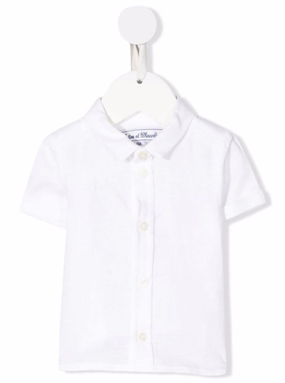 Shop Tartine Et Chocolat Kids Baby Boys White Linen Shirt