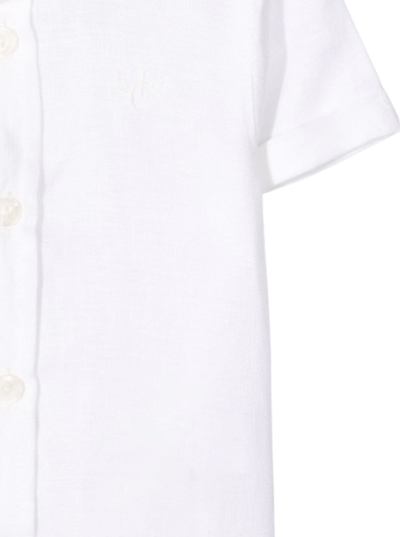 Shop Tartine Et Chocolat Kids Baby Boys White Linen Shirt