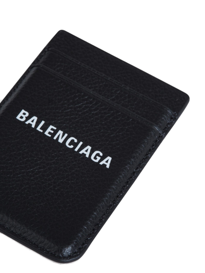 Shop Balenciaga Cash Magnet Card Holder In Black White