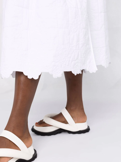 Shop Cecilie Bahnsen Rosie Quilted Skirt In White