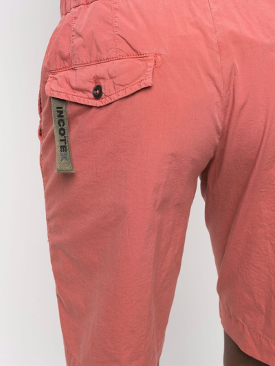 Incotex Knee-length Chino Shorts In Red