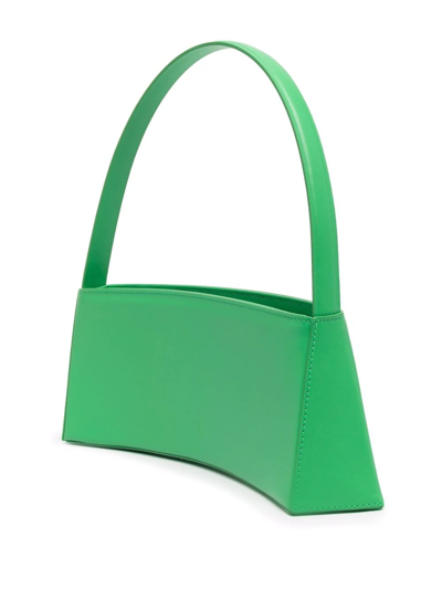 Shop Low Classic Leather Curve-body Shoulder Bag In Grün