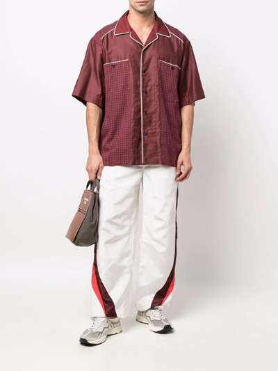 Marine Serre Unisex Paneled Moiré Track Pants In Weiss