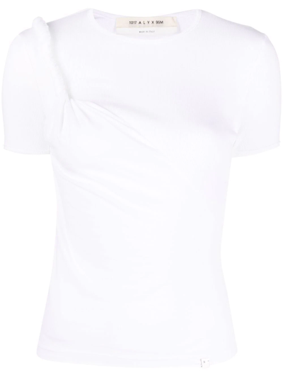 Alyx Asymmetric Twist T-shirt In Weiss
