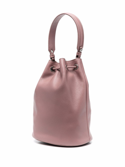 Shop Vivienne Westwood Carrie Leather Bucket Bag In Rosa