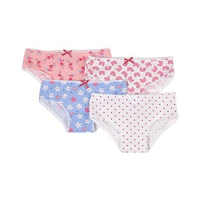Kids' Girls Cotton Knickers (4 Pack) In Pink