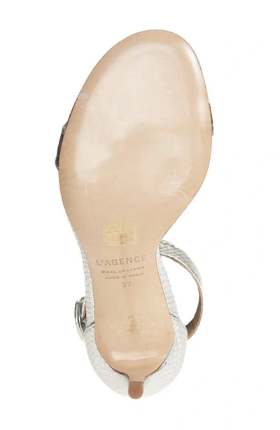 Shop L Agence Gisele Ii Ankle Strap Sandal In Silver
