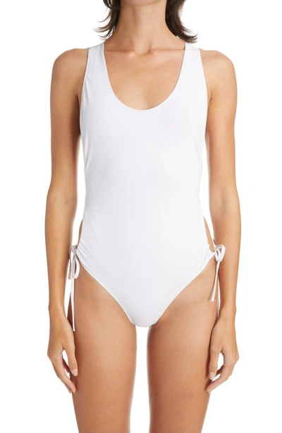 Shop Isabel Marant Symi One-piece Swimsuit In White