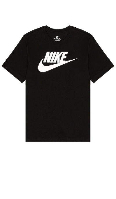 Shop Nike Nsw Tee Icon Futura In Black & White