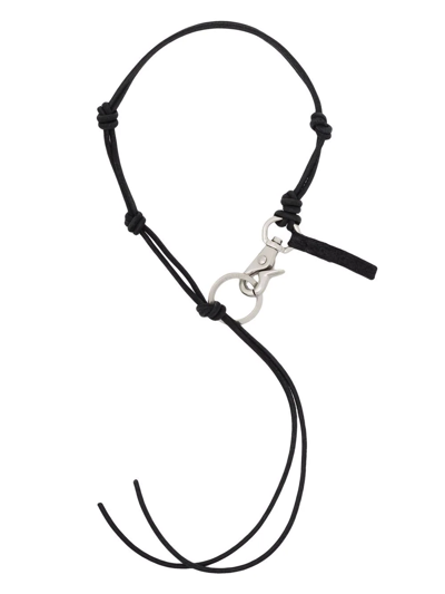 Shop Our Legacy Ladon Leather Necklace In Schwarz
