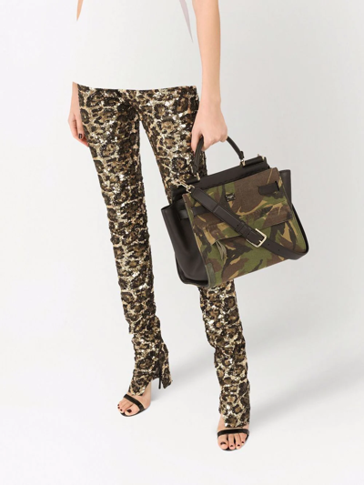 Dolce & Gabbana Sicily 62 Soft Top-handle Bag In Green