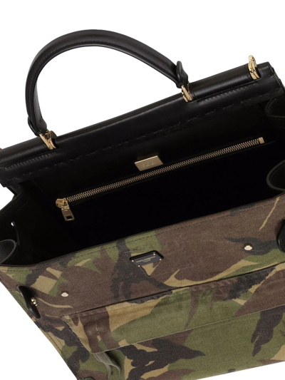 Dolce & Gabbana Sicily 62 Soft Top-handle Bag In Green