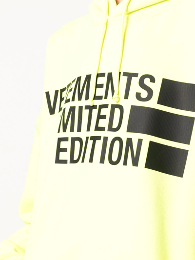 Shop Vetements Logo-print Hoodie In Gelb