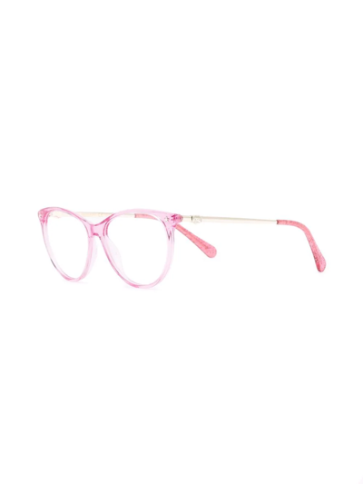 Chiara Ferragni Round-frame Glasses In Pink