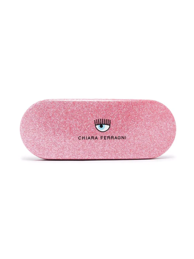 Chiara Ferragni Round-frame Glasses In Pink