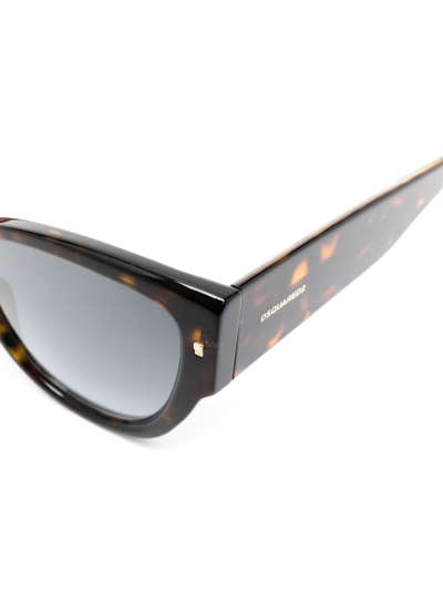 Shop Dsquared2 Oversized Sunglasses In Brown