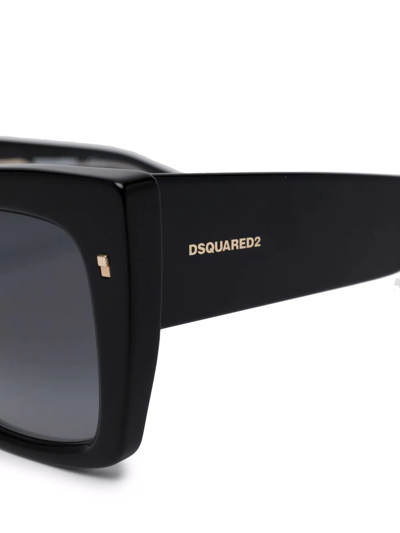 Shop Dsquared2 Square-frame Sunglasses In Schwarz