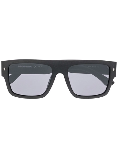Shop Dsquared2 Debossed-logo Sunglasses In Schwarz