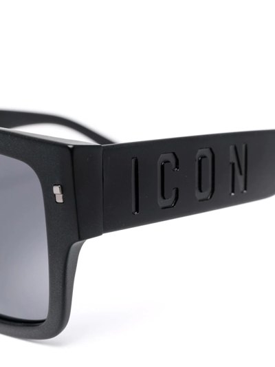 Dsquared2 Debossed-logo Sunglasses In Schwarz