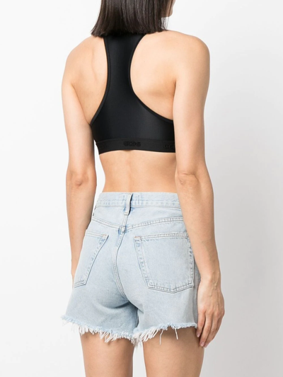 Gcds Logo-print Racerback Sports Bra In Black