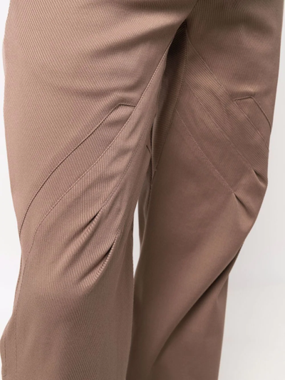 Shop Kiko Kostadinov Straight-leg Chino Trousers In Braun