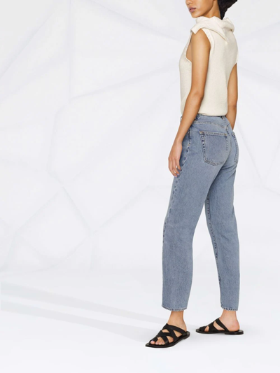 Totême Womens True Vintage Low Straight-leg Denim Jeans In Blue