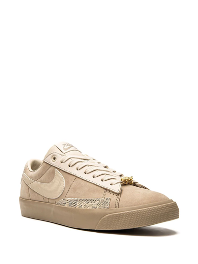 Shop Nike X Fpar Sb Blazer Low "tan" Sneakers In Neutrals