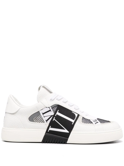 Shop Valentino Vl7n Panelled Sneakers In Weiss