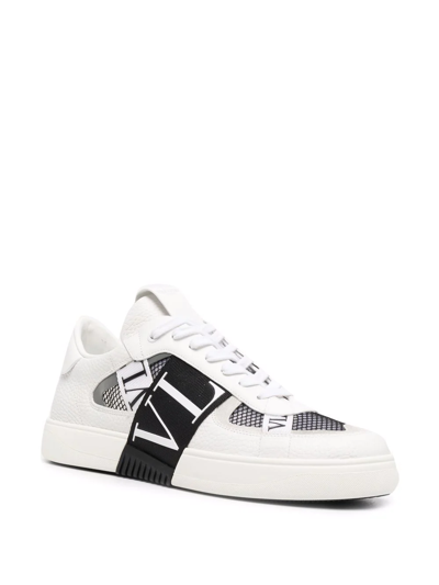 Shop Valentino Vl7n Panelled Sneakers In Weiss