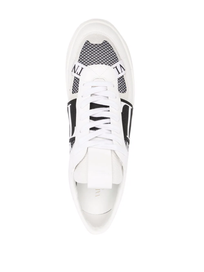 Shop Valentino Vl7n Panelled Sneakers In Weiss