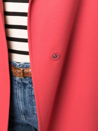 Fabiana Filippi Concealed Midi Coat In Rot