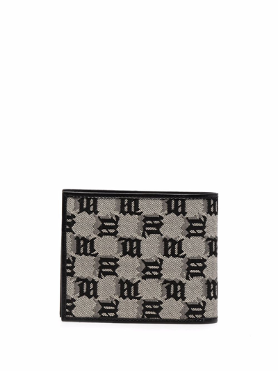 Misbhv Grey Jacquard Bifold Wallet In Grau