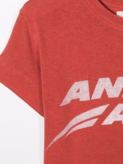 Shop The Animals Observatory Logo-print Short-sleeved T-shirt In Red
