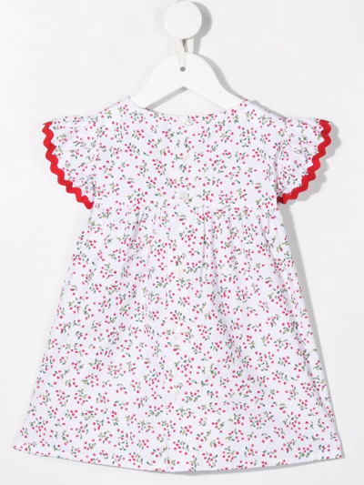 Siola Empire-line Cherry-print Tunic In White
