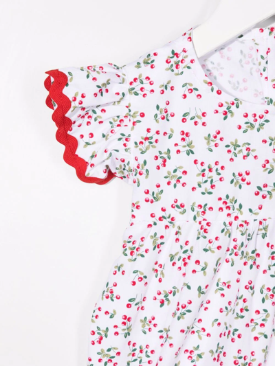 Siola Empire-line Cherry-print Tunic In White