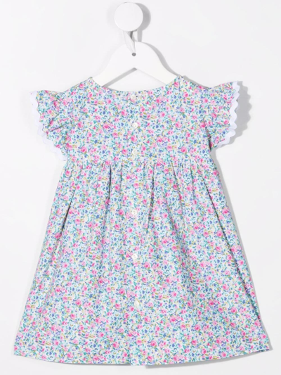Siola Empire-line Rose-print Tunic In Green
