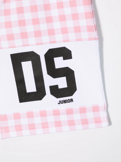 Gcds Logo-print Track Shorts In Pink