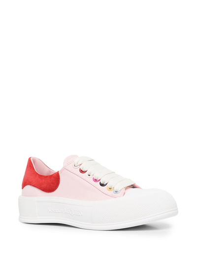 Alexander Mcqueen Low-top Canvas Sneakers In Pink