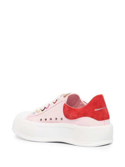 Alexander Mcqueen Low-top Canvas Sneakers In Pink